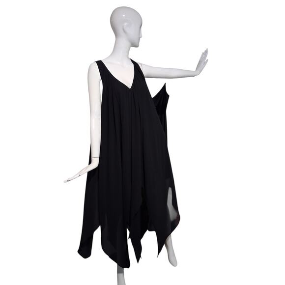 Michael Kors Asymmetrical Women's size L  Chiffon Witchy Whimsigoth Fairy Dress - Picture 8 of 12